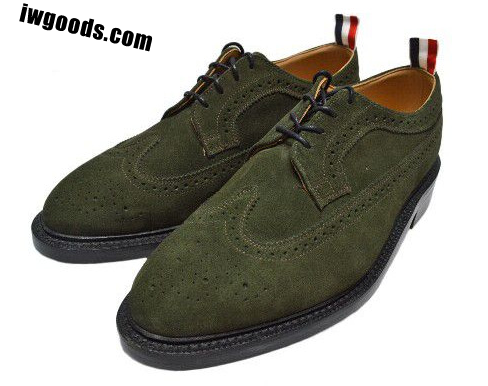 トムブラウン偽物スエード ロング ウィングチップ ブローグ 靴 ローデン  www.iwgoods.com