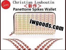 人気の大定番　クリスチャン ルブタン　財布panettone spikes wallet 上品で洗練された長財布 シルバー www.iwgoods.com