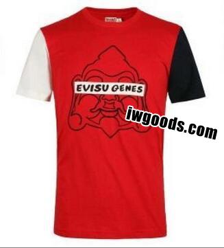 快適なサイズ感　エヴィス 通販　.高品質の半袖 Tシャツ 2色可選. www.iwgoods.com