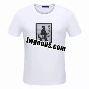 2018 半袖Tシャツ 肌触りの気持ちい? PRADA プラダ 最安価を挑んだ 2色可選 www.iwgoods.com