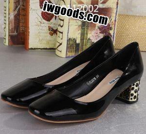 限定アイテム MIUMIU ミュウミュウ 太ヒール 女性のお客様 機能美のある靴 www.iwgoods.com