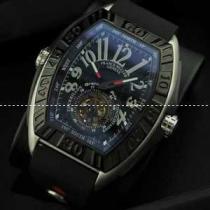 FRANCK MULLER フランクミュラー メンズ腕時計 自動巻き 2針 Tourbillon ラバー ブラック