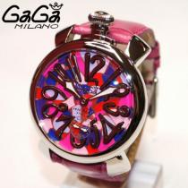 着用感は抜群GaGa MILANO コピーN級品 MANUALE 48mm ピンクレ...