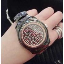存在感◎ 2019 OMEGA オメガ サファイヤクリスタル風防 ダイヤベゼル 女性用腕時計