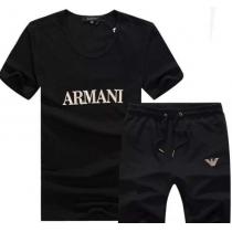 2019 お買得 ARMANI アルマーニ 人気通販 半袖Tシャツ 上下セット 2色可選