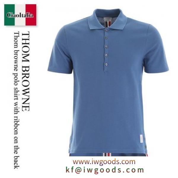 THOM BROWNE ブランドコピー商品　Polo Shirt With Ribbon On The Back iwgoods.com:fwmi5x