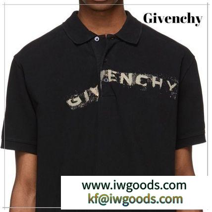 GIVENCHY ブランド コピー ブラック オーバーサイズ グラフィティ ロゴ ポロ iwgoods.com:0qtcfs-3