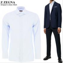 Z Zegna ブランド コピー　Striped Cotton Shirt iwgo...