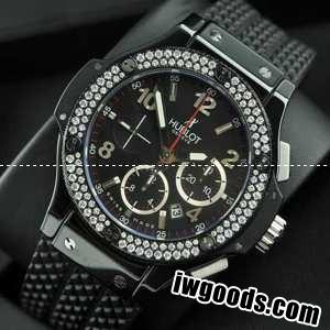 スイスムーブメンノ7750 Hublot ウブロ メンズ腕時計 自動巻き 6針 ダイヤベゼル セラミック  44.5MM ラバー BALCK www.iwgoods.com